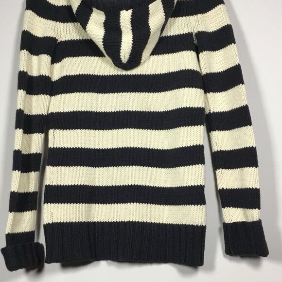 Bcbgirls Minimalist Preppy Striped Casual Autumn Fall Knit Slouchy Hoodie M - Picture 6 of 7